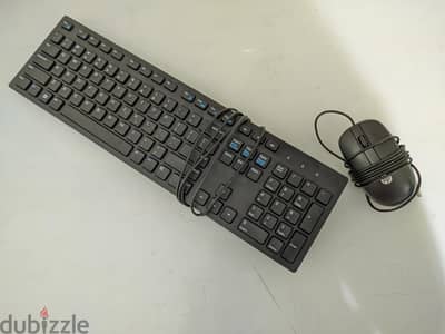 باندل Dell KB216 + ماوس HP أوريجينال حالة الزيرو - سموحة