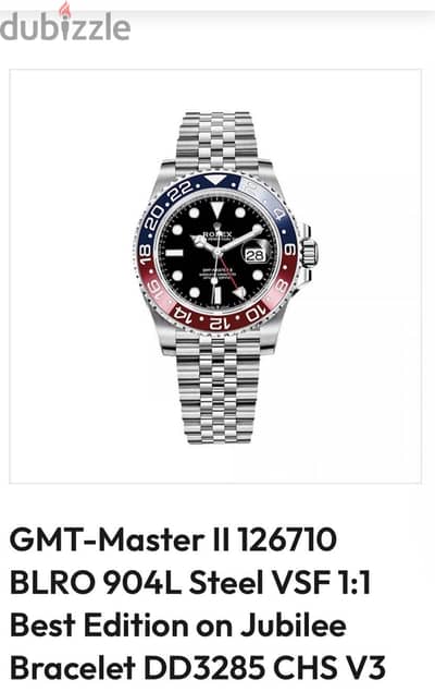 Rolex GMT-Master II 126710 1:1 Best Edition on Jubilee Bracelet