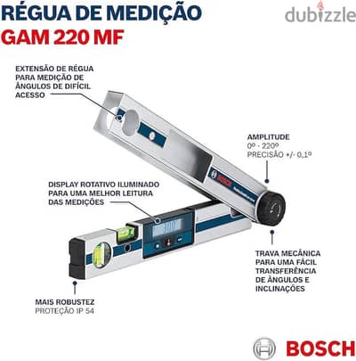 ميزان زاوية ديجيتال احترافي Bosch Professional GAM 220 MF