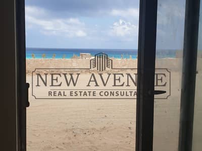 Ground-floor chalet with a private garden for sale in one of the best locations in Marsa Baghush, fully finished with a stunning sea view and a great