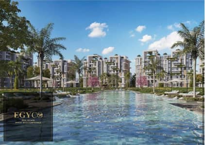 Apartment 118m for sale open view overlooking the landscape and promenade track with installments over 10 years, in the heart of 6th Settlement