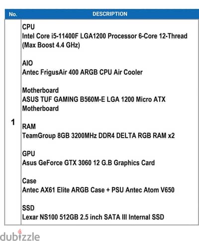 Gaming PC | i5-11400F | RTX 3060 12GB | 16GB RAM | ASUS TUF