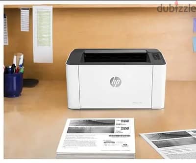 HP 107w Wireless Laser Printer, White