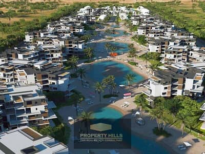 For sale with the lowest down payment, a chalet with a private roof, Full Sea View, completely finished in the best location in the North Coast, Sidi Abdel Rahman