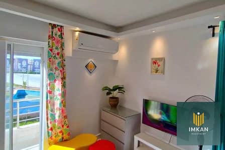 Immediate Delivery Marsilia Beach Chalet 5 Ground Floor with a Garden of 90m Fully Finished with Sea View and Wonderful Swimming Pool for Sale