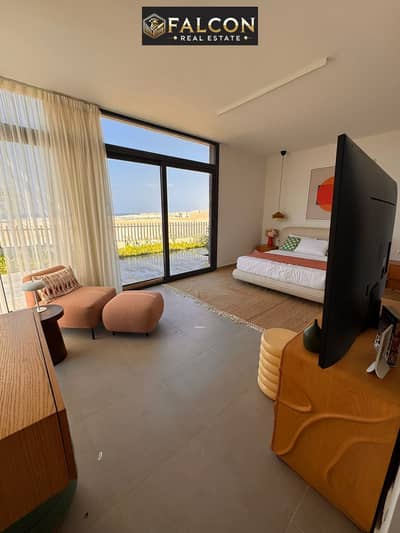 شاليه للبيع بسعر مميز جدا ( 176م - Terrace 33M ) جون راس الحكمه JUNE SODIC - صف اول لاجون + Sea View بجانب Caesar sodic و Silversands