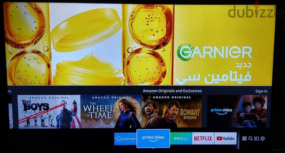 شاشه سامسونج 49 بوصه سمارت برسيفر داخلي كسر الزيروووو