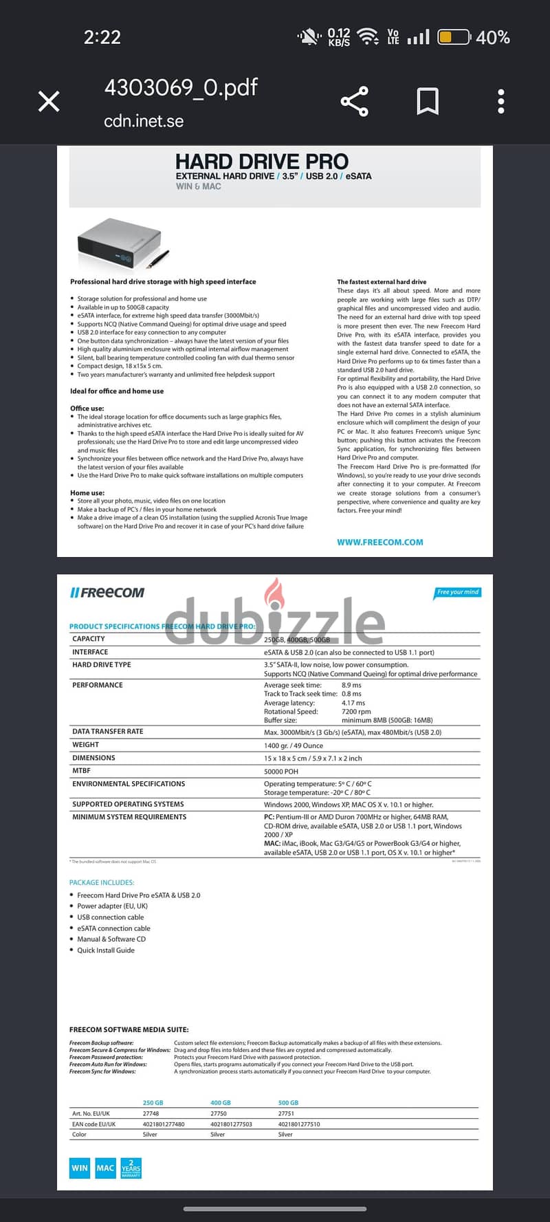 Freecom hard drive pro 3