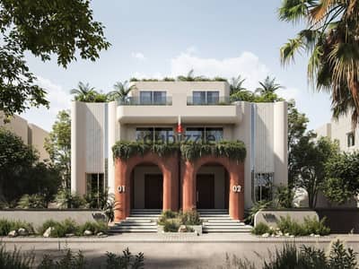 10% DP Twinhouse for sale in Vert, Sheikh Zayed ​​Landscaped view