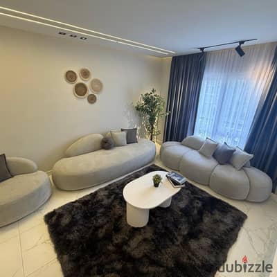 شقه مفروشه للايجار بالرحاب اول سكن مفروش فرش مودرن تشطيبات خاصه بالكامل 3نوم مدد طويله ومدد قصيره مطبخ امريكان كيتشن تكييفات كامله اجهزه كامله