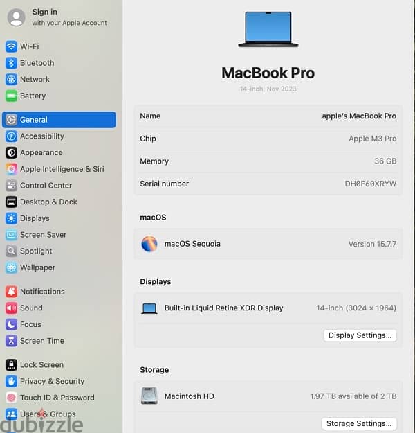 MacBook Pro m3 pro 14inch 4