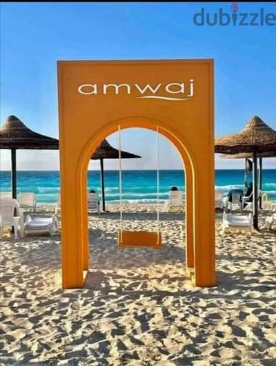 شاليه بجاردن على البسين فى قرية امواج