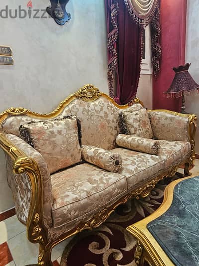 صالون مدهب خشب زان