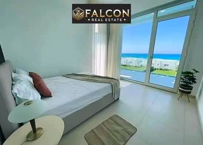 Real photos of a two-bedroom chalet (high-end finishing), Ready to move, sea view.
