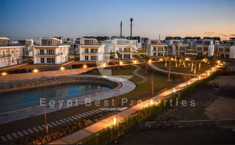 شاليه 3 غرف نوم للبيع اخر شاليه متاح علي اللاجون  باقل مقدم 5% فقط  تشطيب كامل فى موقع مميز فى مزارين فى العلمين فى الساحل الشمالى