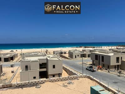 للبيع فيلا First Row على البحر كاملة التشطيب فـ جون سوديك الساحل الشمالي بالتقسيط على 8 سنين June Sodic North Coast
