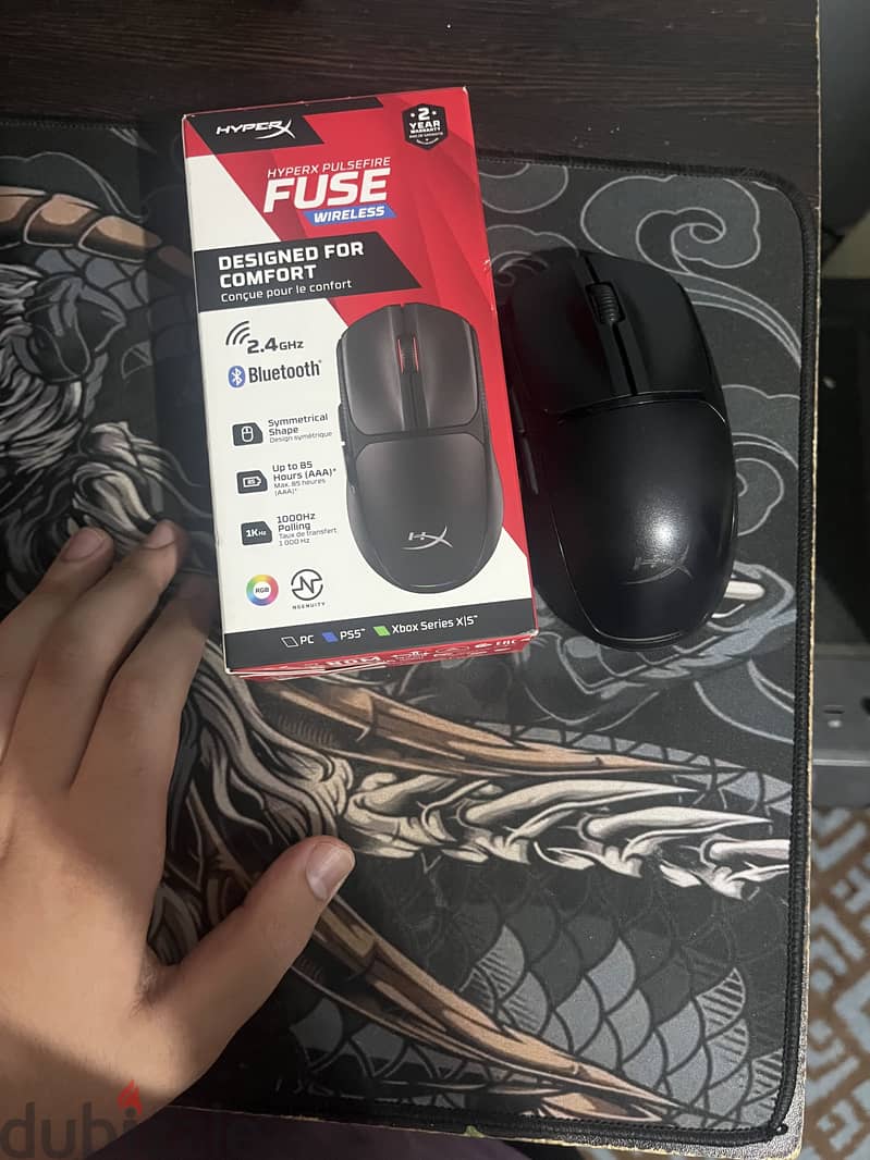 Hyperx pulsfire fuse wireless mouse 2
