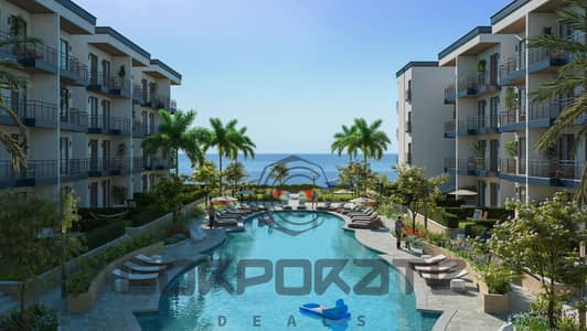 Hotel chalet with a roof overlooking the entire project, 15% discount, over 10 years, 10% down payment, finished.