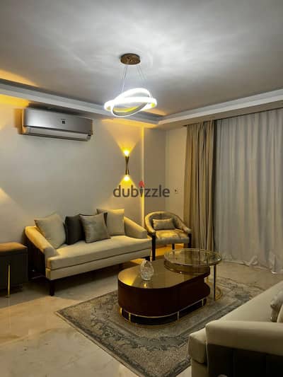 للايجار مفروش فرش فندقي ارضي 124م + بحديقه 50م