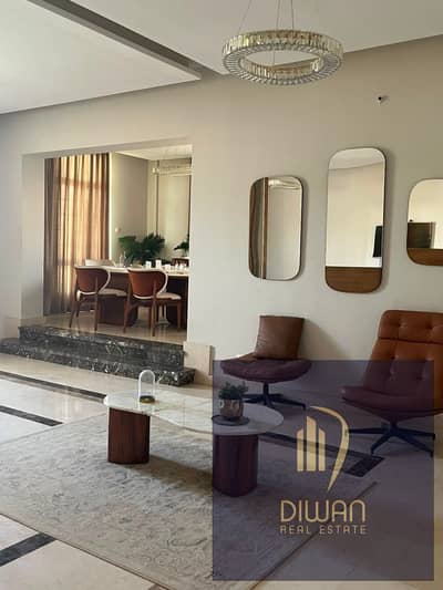 VIP villa at an attractive price & flexible payment plan with stunning views of the Iconic Tower & Green River in Granville, New Capital.