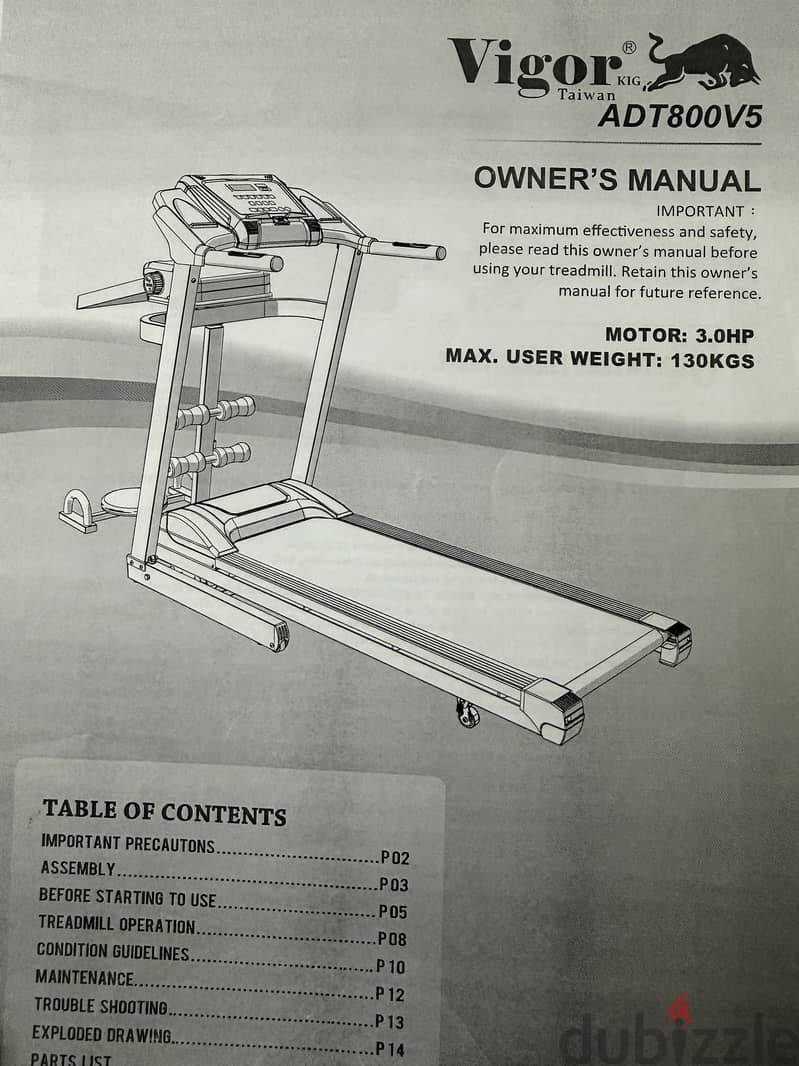 Treadmill Vigor ADT800V5 11