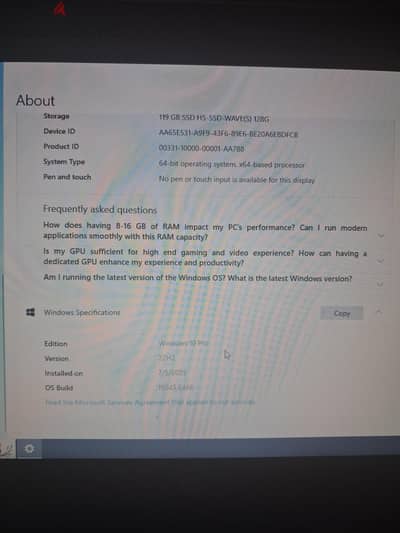 لاب توب ميني شاشه وهاردسك وبطاريه لم يتم استعمالهم