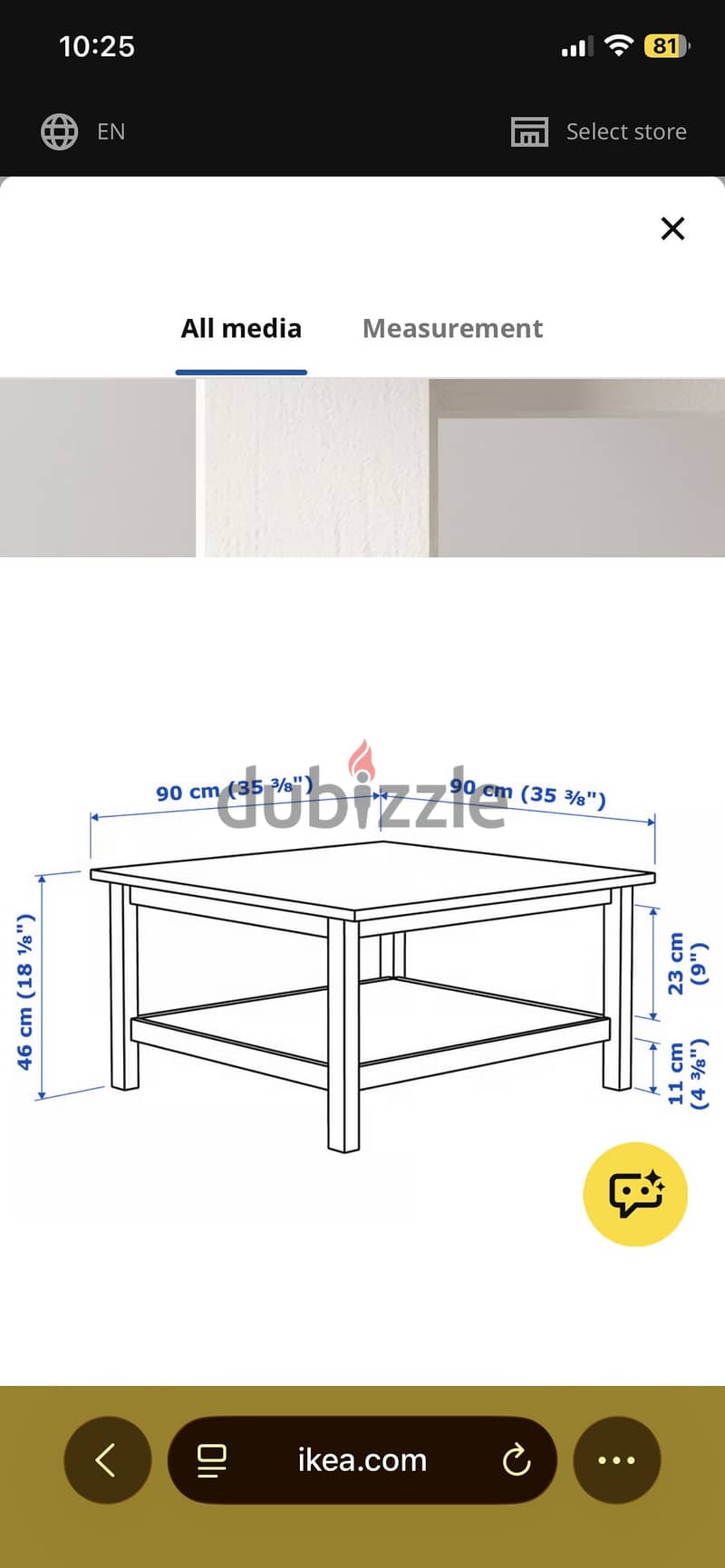 Ikea coffee table 1