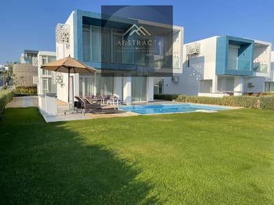 فيلا تاون هاوس للبيع sea and lagoon view متشطبه بالكامل usl في راس الحكمه بالقرب من الخليج في الساحل الشمالي دقائق من لافيستا و هاسيندا باي
