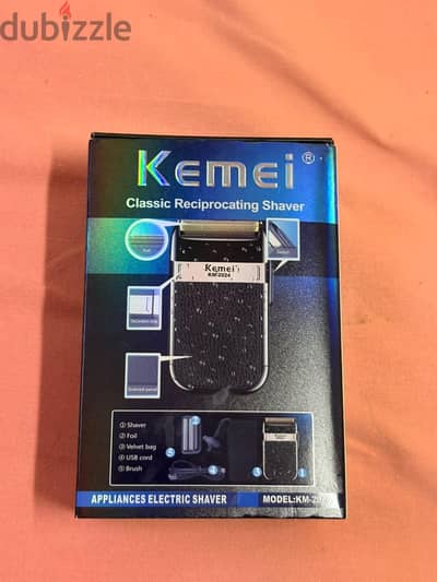 ماكينة حلاقة وتنعيم  Kemei KM-2024 كسر  زيرو بالكرتونة والملحقات
