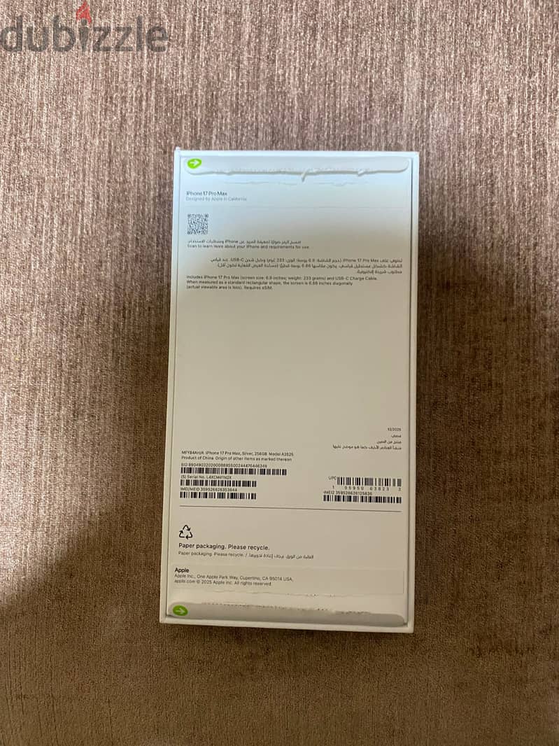 iPhone 17pro max 256 5