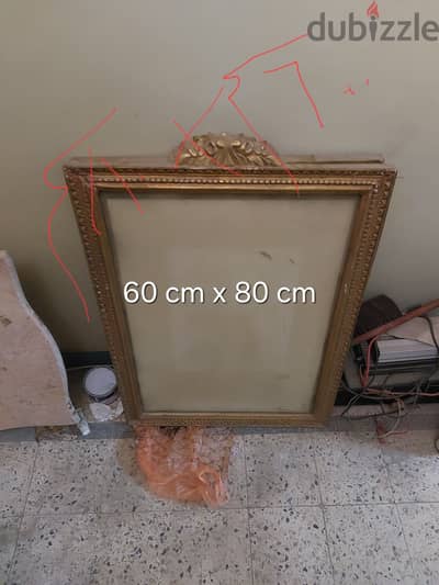 2 برواز مدهب فرنساوي 60سم في 80 سم