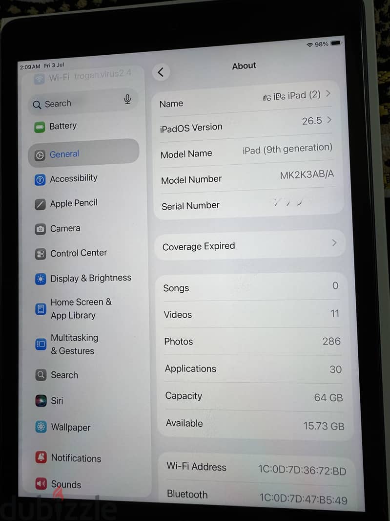 iPad (9th Generation) Wi-Fi 2