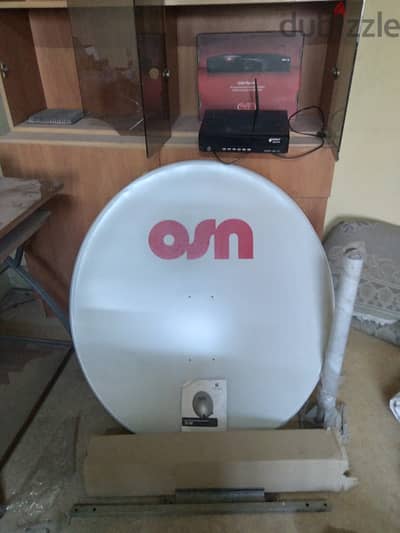 طقم دش كامل طبق OSN أصلي + رسيفر HD بالأنتينة والحامل والعدسة والملحقا