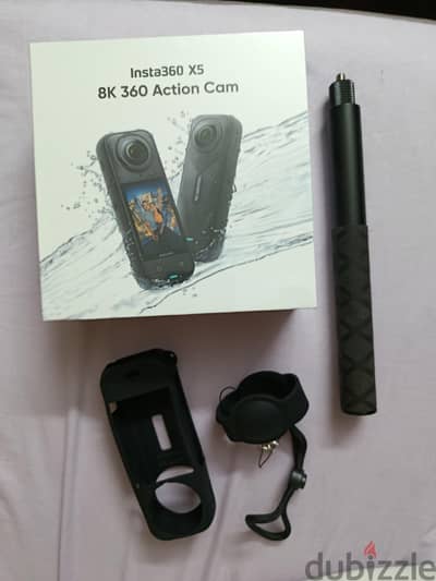 insta360 x5 مع عصا سيلفى وجراب حمايه