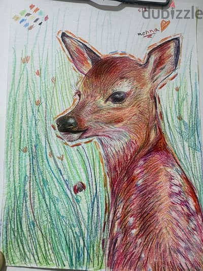رسمه ١٣*١٨ سم بألوان خشبيه