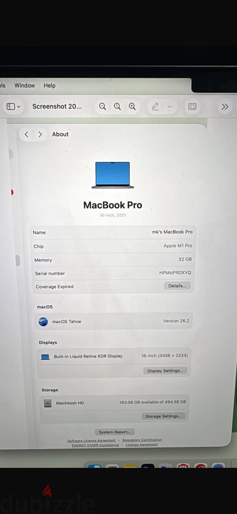 MacBook Pro M1 Pro 32 ram 1