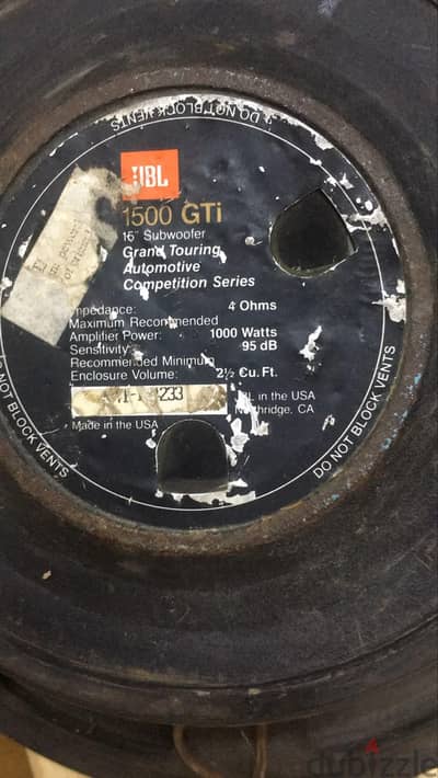 JBL Subwoofer 15 inch