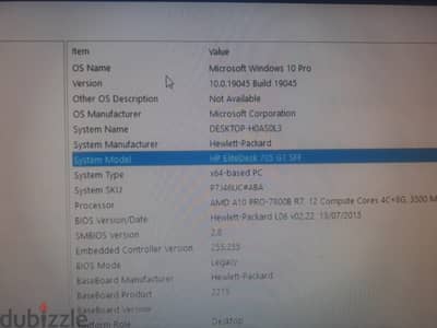 Hp  705 desktop Cpu Amd A10 Ram 8g Hard 500g Vga up to 4g