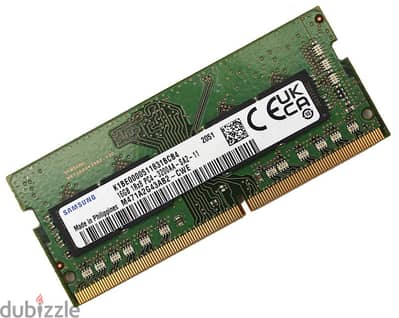 رامة لاب توب سامسونج 16 جيجا DDR4 سرعة 3200 بتوقيت مميز (أصلية)