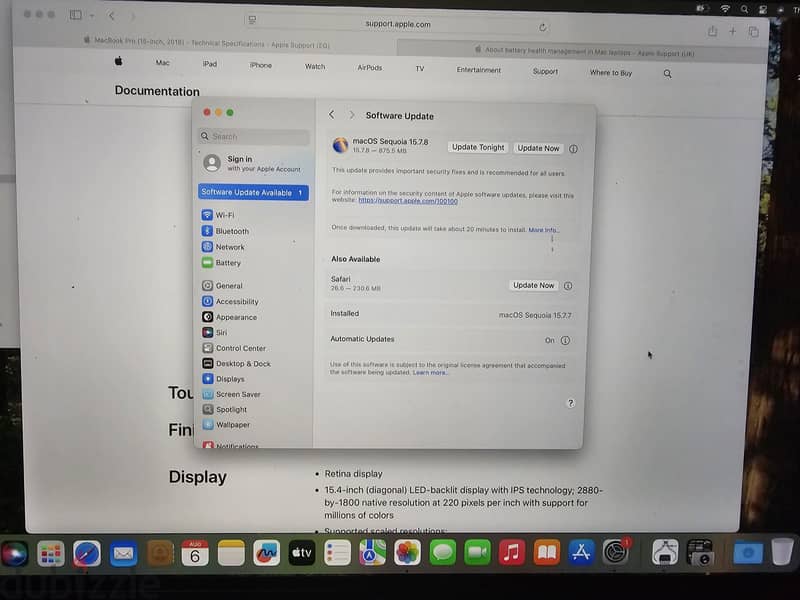MacBook Pro 15-inch ,2018 2