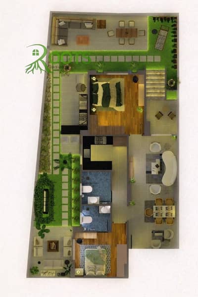 Ground Floor Apartment with Garden for Sale in Hadayek October | 100 sqm + 75 sqm Garden | Semi-Finished