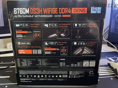 B760M DS3H DDR4 Pcle gen5 wifi 6 e