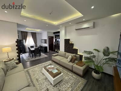 Apartment for sale ready for immediate occupancy furnished in the National Defense Compound, Fifth Settlement, ultra-super lux finishing complete with appliances, furniture, and air conditioning
