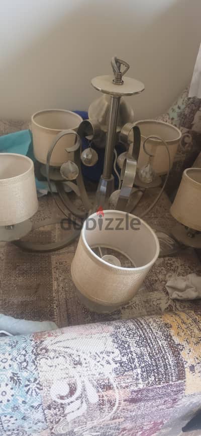 نجف قنديل  ٥ لمبات جديده لم تستخدم نهائيا٥