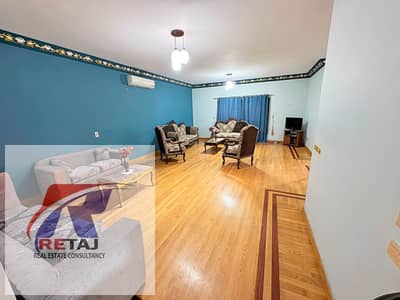 Furnished apartment for rent, 220 square meters, suitable for families, in Fifth Settlement.