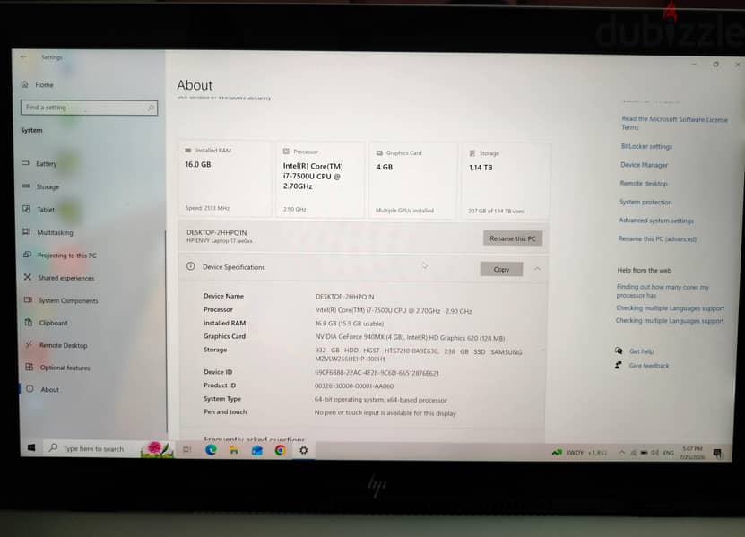 HP envy 17 1