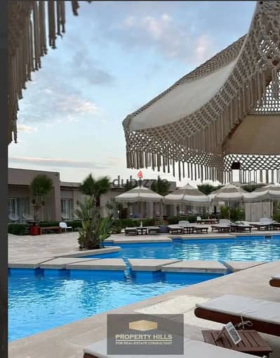Cabana with hotel services, fully finished with air conditioning, near delivery, at the lowest available price in Gaia, North Coast – Ras El Hekma