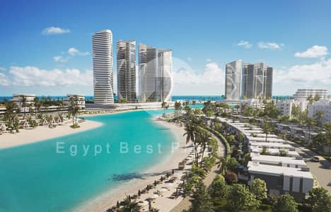 استلام فوري مقدم واقساط شاليه 3 غرف متشطب بالكامل للبيع في بالم هيلز العلمين الساحل الشمالي