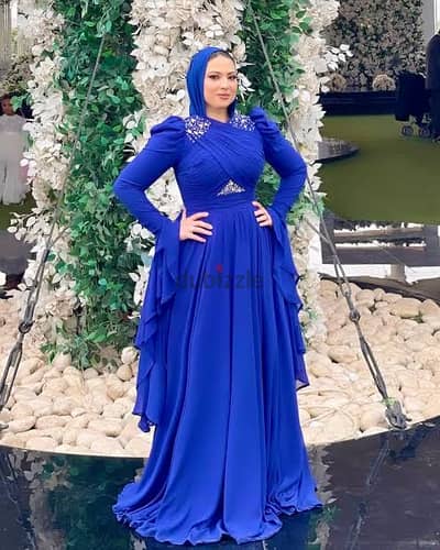 فستان سواريه ازرق جديد