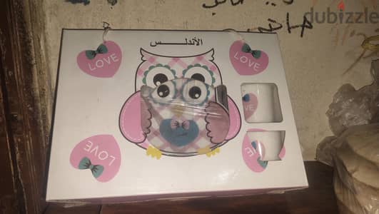 طقم فنجان قهوة شكل بومه